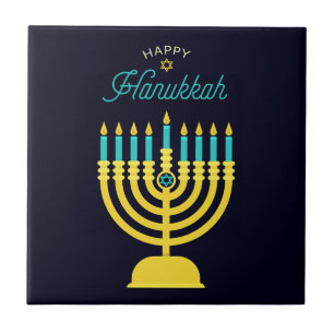 Hanukkah Shabbat Art Tile