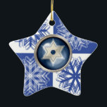 Hanukkah Snowflake Star of David Holiday Ceramic Tree Decoration<br><div class="desc">Celebrate Hanukkah with this snowflake / Star of David Snowflake design, </div>