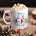 Hanukkah Snowman Christmas Chrismukkah   Coffee Mug<br><div class="desc">This design may be personalised in the area provided by changing the photo and/or text. Or it can be customised by clicking Personalise this Template and then choosing the click to customise further option and delete or change the colour of the background, add text, change the text colour or style,...</div>