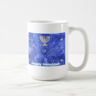 Hanukkah Snowstorm Menorah Coffee Mug