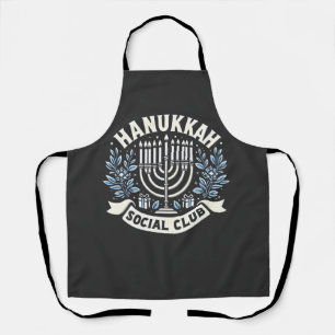 Hanukkah Social Club Funny Jewish Hanukkah  Apron