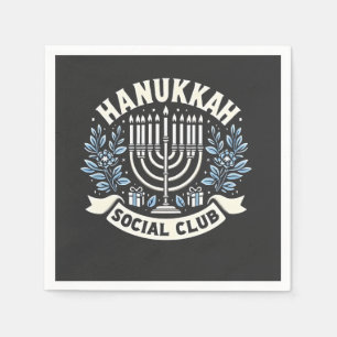 Hanukkah Social Club Funny Jewish Hanukkah Napkin