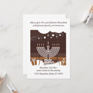 Hanukkah Special Party Invitation of all ages.