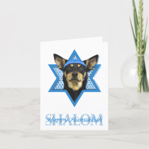 Hanukkah Star of David - Australian Kelpie Holiday Card