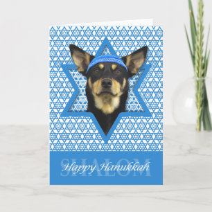 Hanukkah Star of David - Australian Kelpie Holiday Card