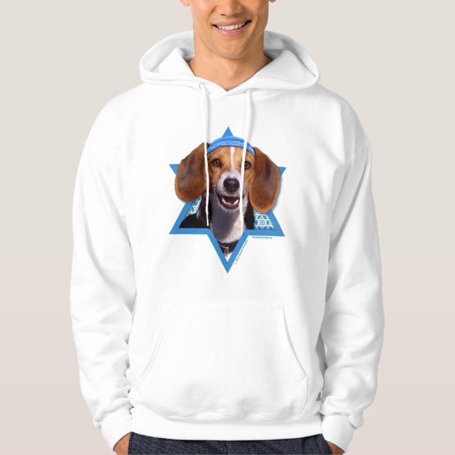 Hanukkah Star of David - Beagle Hoodie (Front)