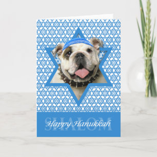 Hanukkah Star of David - Bulldog Holiday Card