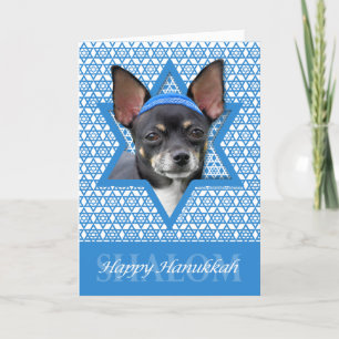 Hanukkah Star of David - Chihuahua Holiday Card