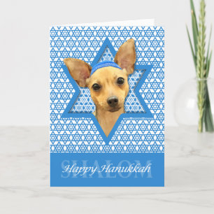 Hanukkah Star of David - Chihuahua Holiday Card