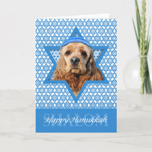 Hanukkah Star of David - Cocker Spaniel Holiday Card