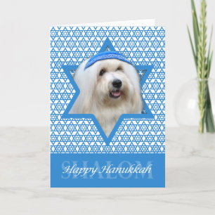 Hanukkah Star of David - Coton de Tulear Holiday Card