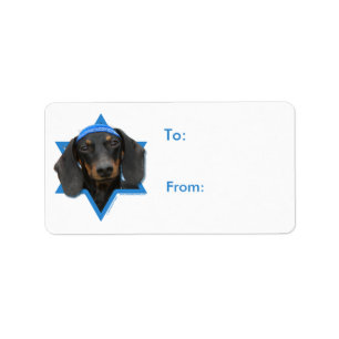 Hanukkah Star of David - Dachshund - Winston Label