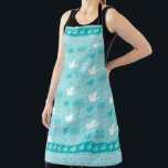 HANUKKAH STAR OF DAVID, DOVES, HANUKKAH CANDLES APRON<br><div class="desc">HANUKKAH STAR OF DAVID,  DOVES,  HANUKKAH CANDLES</div>