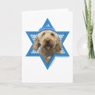 Hanukkah Star of David - GoldenDoodle Holiday Card