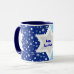 Hanukkah Star of David Mug<br><div class="desc">Celebrate Hanukkah with this cheerful mug and show pride in your heritage. Leave the Hanukkah message as is or add your own message to brighten up the season. Available with matching products.</div>