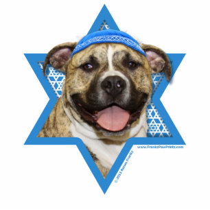 Hanukkah Star of David - Pitbull - Tigger Standing Photo Sculpture