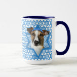 Hanukkah Star of David - Whollie - Coney Mug<br><div class="desc">What could make saying Happy Hanukkah more fun than having this Whollie (Whippet and Collie Mix Breed) Dog wearing a Yamaka surrounded by the Star of David. This whimsical holiday design will be sure to delight your friends and family as well as other animal lovers. This design is available in...</div>