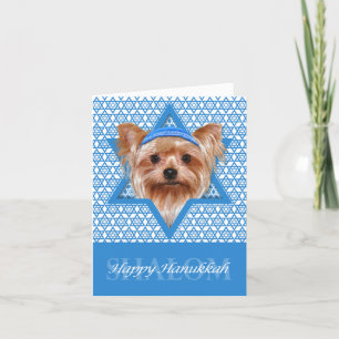 Hanukkah Star of David - Yorkshire Terrier Holiday Card