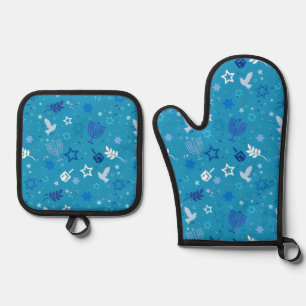 Hanukkah Stars Oven Mitt Set