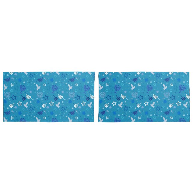 Hanukkah Stars Pillowcases (Front-Set)