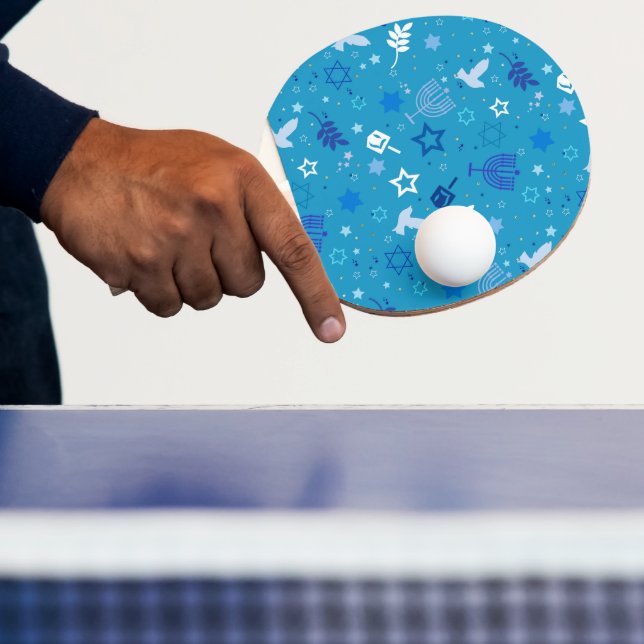 Hanukkah Stars Ping Pong Paddle (Insitu)