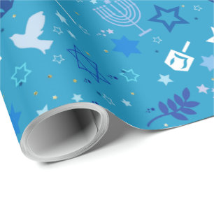 Hanukkah Stars Wrapping Paper