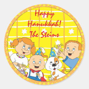 Hanukkah Stickers (1 1/2" or 3") Hanukkah Fun!