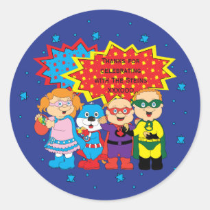 Hanukkah Stickers (1 1/2" or 3") Super Heroes