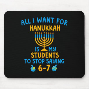 Hanukkah Students Saying 6-7 67 Six Seven Hebrew S Mouse Mat