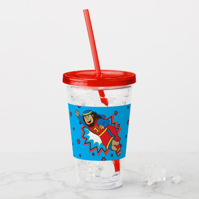 Hanukkah Super Judah The Hammer Acrylic Tumbler (Front Ice)