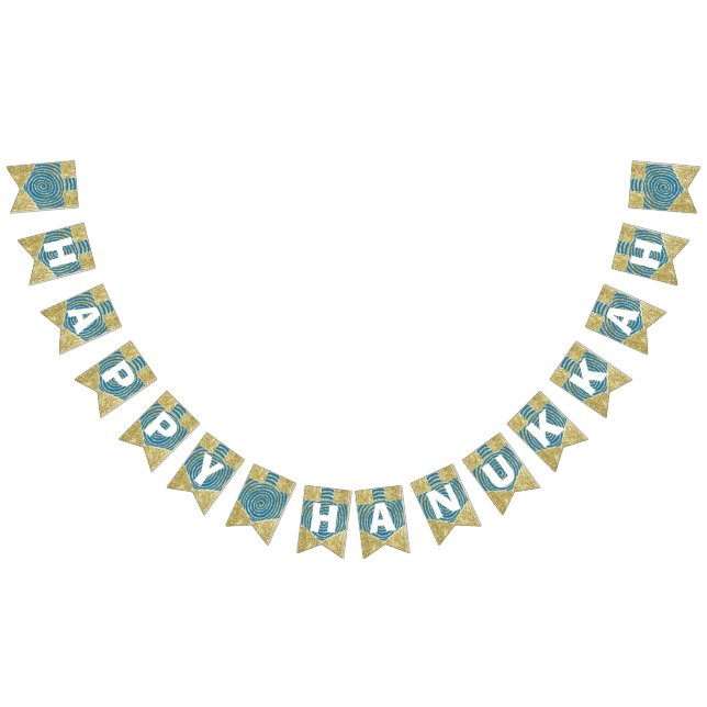 Hanukkah Swallowtail Banner Dreidel Swirls (All)