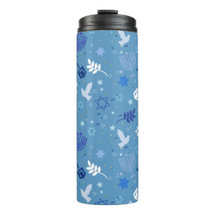 Hanukkah Symbols Thermal Tumbler