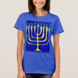 Hanukkah T-Shirt<br><div class="desc">Our Hanukkah collection showcases our signature menorah design, so you can pay tribute to your heritage in a festive way. Whether you’re looking for comfy T-shirts or stylish throw pillows—or you want to adorn your walls or holiday table with cool decor—we have something for everyone. You can use our greeting...</div>