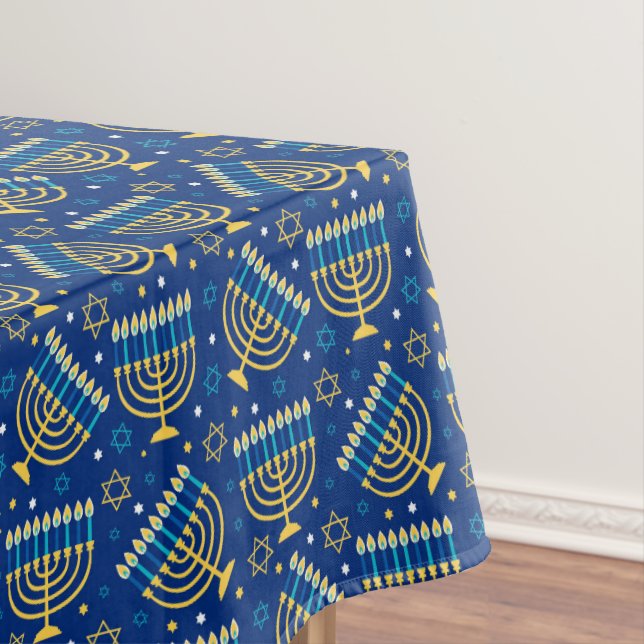 Hanukkah Tablecloths - Menorah Art - Judaica (In Situ)