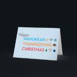 Hanukkah, Thanksgiving, Christmas Card<br><div class="desc">Interfaith card perfect for Hanukkah,  Thanksgiving,  and Christmas.</div>
