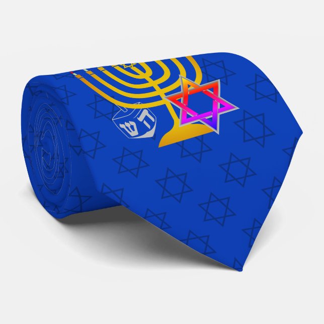 HANUKKAH TIE (Rolled)