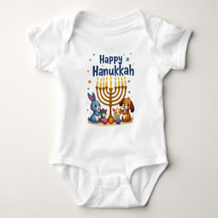 Hanukkah Tiny Tots & Dreidel Spots Baby Bodysuit