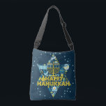 Hanukkah Tote Bag with Star of David and Menorah<br><div class="desc">Cute hanukkah tote bag for kids and adults.</div>