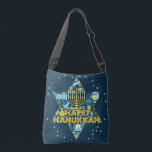 Hanukkah Tote Bag with Star of David and Menorah<br><div class="desc">Cute hanukkah tote bag for kids and adults.</div>