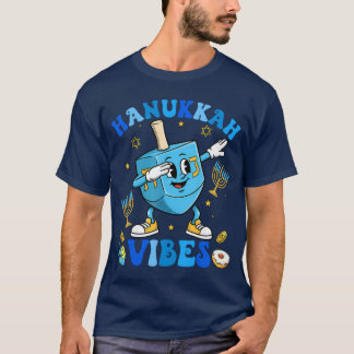 Hanukkah Vibe Funny Dreidel Dabbing Menorah Chanuk T-Shirt