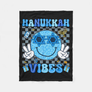 Hanukkah Vibes Chanukah Pajama Happy Hanukkah Men Fleece Blanket