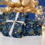 Hanukkah Wrapping Paper<br><div class="desc">Hanukkah Wrapping Paper with Menorah and The Star of David Hanukkah is a Jewish holiday which celebrates the victory of the Maccabees over the larger Syrian army. ... The Hebrew word hanukkah means rededication. The hanukkiah (or Hanukkah menorah) is a candle holder, an important Hanukkah symbol Make sure every gift...</div>