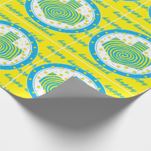 Hanukkah Wrapping Paper "Dreidel Pinwheels 2"