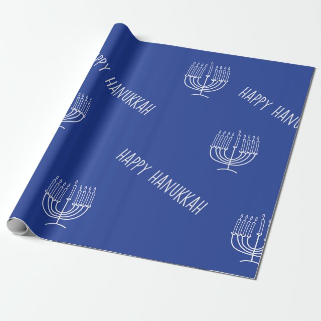 Hanukkah Wrapping Paper Flat Sheet  (Unrolled)