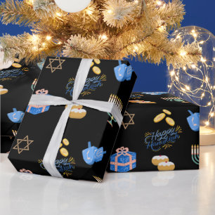 Hanukkah Wrapping Paper Party Supplies 