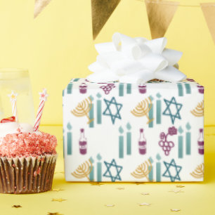 Hanukkah Wrapping Paper Party Supplies Cute Kids
