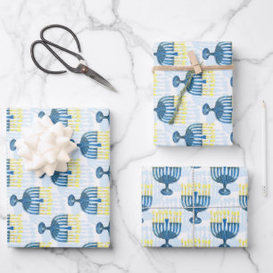 Hanukkah wrapping paper sheet