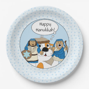 Hanukkah Zeevie and the Maccabees Paper Plate
