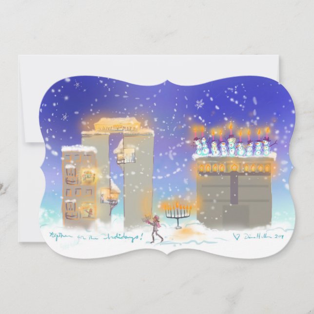 Hanukkahville Hanukkah CARD 2015 (Front)