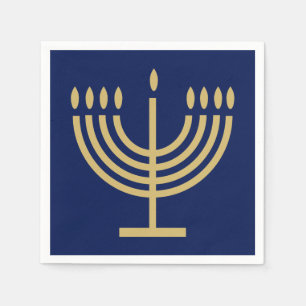 Hanukkiah Happy Hanukkah Jewish dreidel Menorah Napkin